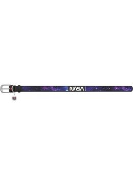 Collar WauDog Design Nasa21 кожаный ошейник черный