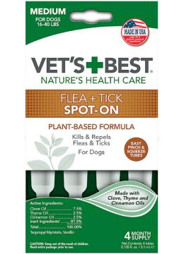 Vet’s Best Flea&Tick Spot On Капли для собак от 7 до 18 кг