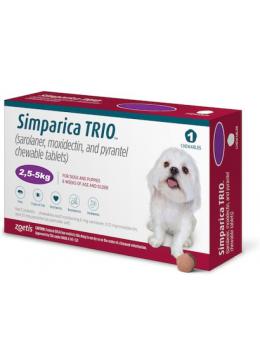 Simparica Trio Таблетки для собак весом  2,5-5 кг