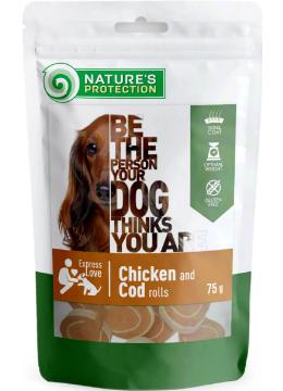 Nature's Protection Snacks For Dogs Рулеты из курицы и трески