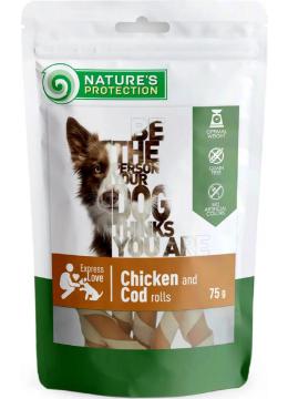 Nature's Protection Snacks For Dogs Роллы из курицы и трески