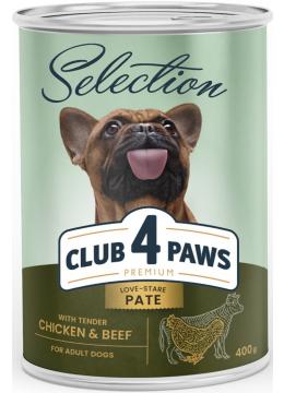 Клуб 4 Лапы Selection Паштет с курицей и говядиной для собак