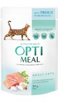 Optimeal Adult Cat с форелью в кремовом соусе