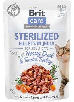 Brit Care Cat Sterilized Pouch Утка с индейкой в желе