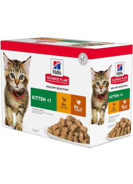 Hill's SP Feline Kitten Мультипак курка/індичка в соусі