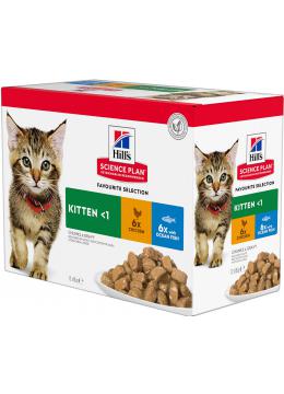 Hill's SP Feline Kitten Мультипак курка/океанічна риба в соусі