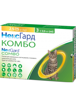 Некс Гард Combo Spot On для котів від 2,5 кг до 7,5 кг