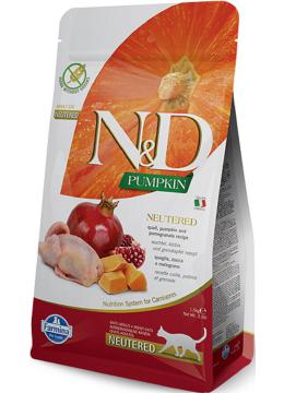 Farmina N&D GF Pumpkin Sterilised Cat Перепелка и Тыква