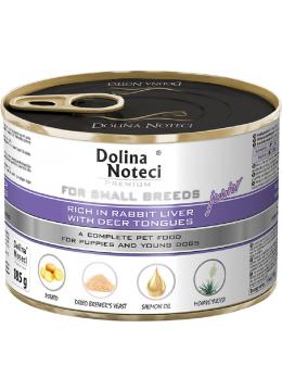 Dolina Noteci Premium Junior Small Breed с печенью кролика и языком оленя