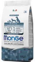 Monge All Breeds Puppy & Junior форель з рисом
