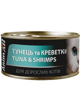 Animall консерва для кошек с тунцом и креветками