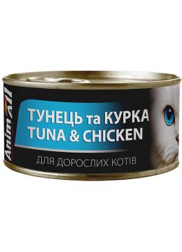 Animall консерва для кошек с тунцем и курицей