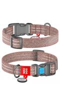 Collar Waudog Re-Cotton с qr паспортом коричневий