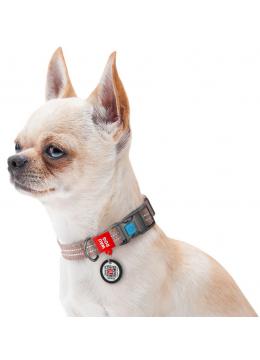 Collar Waudog Re-Cotton с qr паспортом коричневый