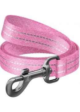 Collar Waudog Re-Cotton поводок розовый