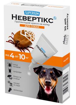 Superium Nevertix противоклещевые капли на холку для собак, 4-10кг
