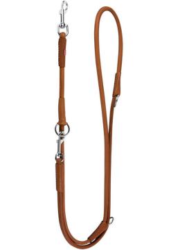 Collar WauDog Soft Кожаный круглый поводок -перестежка