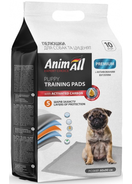 AnimAll Puppy Training Pads с активированным углем для собак и щенков 60х90