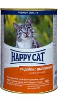 Happy Cat с цыпленком и индейкой консерва