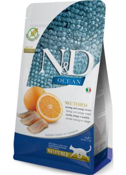 Farmina N&D Ocean Neutered для Стерилизованных Сельдь и Апельсин