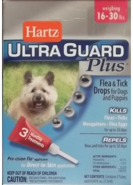 Hartz UltraGuard Flea&Tick Plus 4in1 капли для собак 6-14 кг
