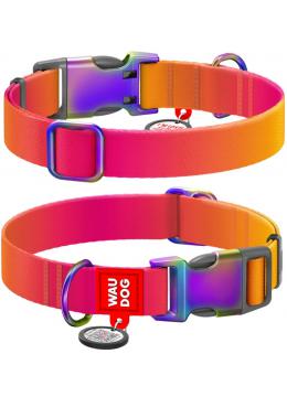 Collar WauDog Nylon Recycled c qr Паспортом Оранжевый