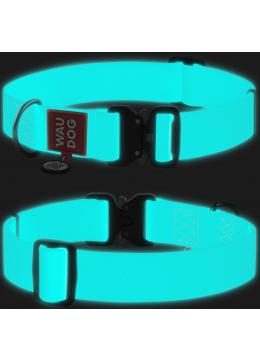 Collar WauDog Waterproof Флуоресцентный Ошейник с QR-Паспортом Метал