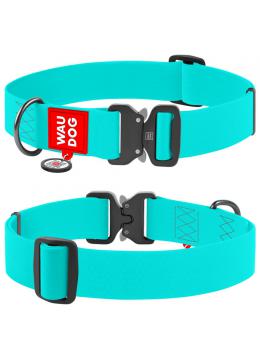 Collar WauDog Waterproof Флуоресцентный Ошейник с QR-Паспортом Метал
