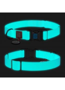 Collar WauDog Waterproof Ошейник Флуоресцентный с QR-Паспортом Пластик