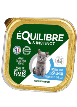 Equilibre & Instinct Мус для кошенят з лососем, морквою та молоком