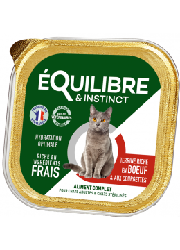 Equilibre & Instinct Паштет для дорослих і стерилізованих котів із яловичиною та морквою