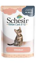 Schesir Cat Kурка в желе для кошенят, пауч