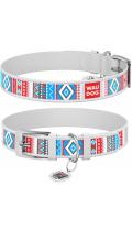 Collar WauDog Design Етно qr паспортом белый