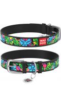 Collar WauDog Design Эмаль с qr паспортом черный