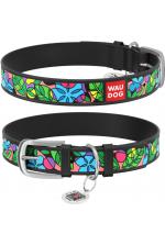 Collar WauDog Design Эмаль с qr паспортом черный