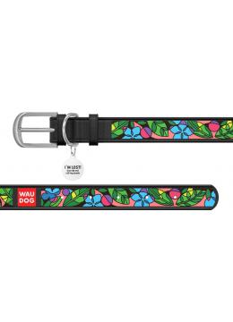 Collar WauDog Design Эмаль с qr паспортом черный