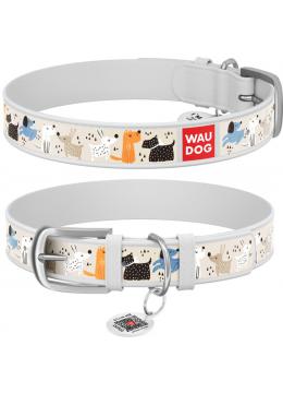 Collar WauDog Design Собаки на прогулке с qr паспортом