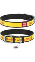 Collar WauDog Design Life is Better с qr паспортом чорный