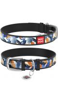 Collar WauDog Design Джунгли с qr паспортом чорний