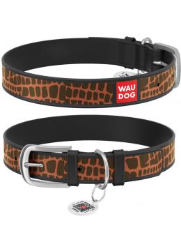 Collar WauDog Design Жираф с qr паспортом чорный