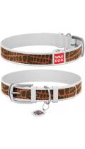 Collar WauDog Design Жираф с qr паспортом белый