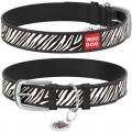 Изображение 1 - Collar WauDog Design Зебра qr паспортом чорный