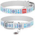 Изображение 1 - Collar WauDog Design Якоря с qr паспортом белый