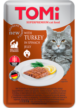 TOMi Cat Turkey In Spinach Jelly индейка в шпинатном желе