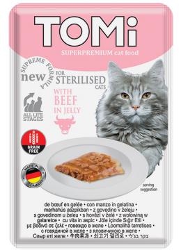 TOMi Cat Sterilised Beef in Jelly говядина в желе