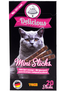 TOMi Cat Delicious Mini Sticks Liver Sausage с ливерной колбасой