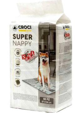 Croci Super Nappy Пеленки для собак принт газета 57х54 см