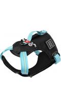Collar Waudog Nylon Анатомичная шлея з qr паспортом голубая