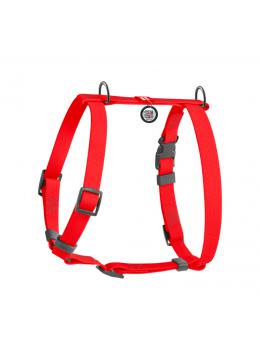 Collar Waudog Waterproof Шлея анатомическая Н-образная Красная