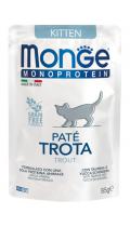 Monge Cat Monoprotein Pate Kitten паштет с форелью
